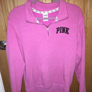 PINK half zip sweatshirt